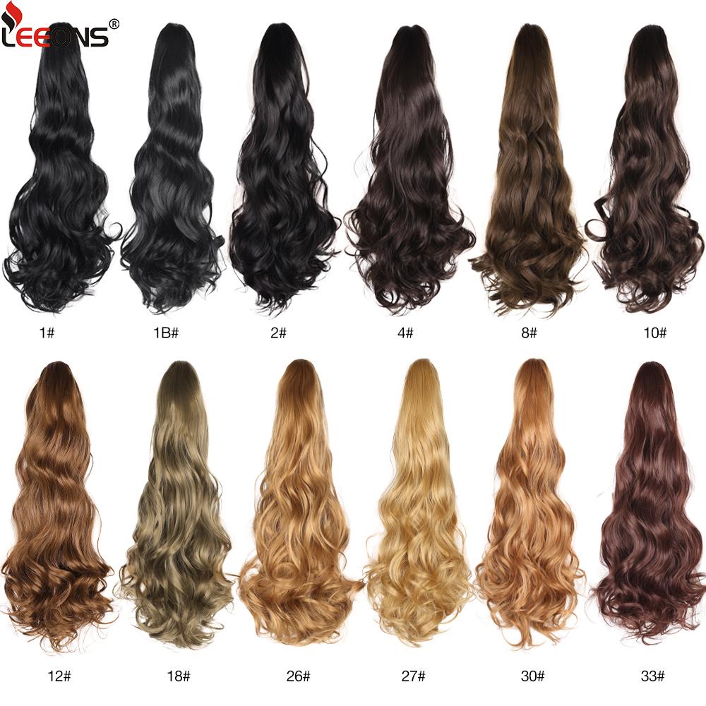 22" Ponytail Extension Claw Long Thick Wavy Curly Jaw Clip In Fake Pony Tails Soft Natural Looking Synthetic Hairpiece For Women