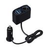 SEIWA Car Cigarette Lighter Socket Splitter with 2 USB Ports and F275 Cord,
