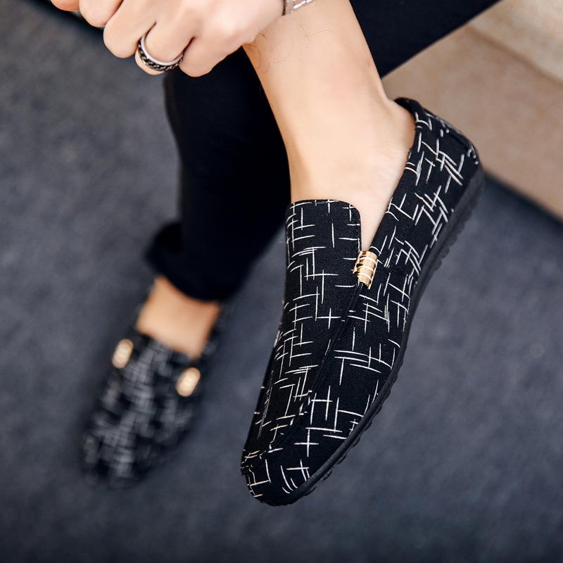 Wechat Business Spring and Summer Doudou Shoes Men's Korean Version Trend One-pedal Lazy Shoes Student Tide Shoes Breathable Large Size