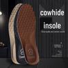 Genuine Leather Cowhide Insoles: Breathable, Deodorant, Shock-Absorbing, Sweat-Absorbent, Super Soft, Thick Sole for Men & Women