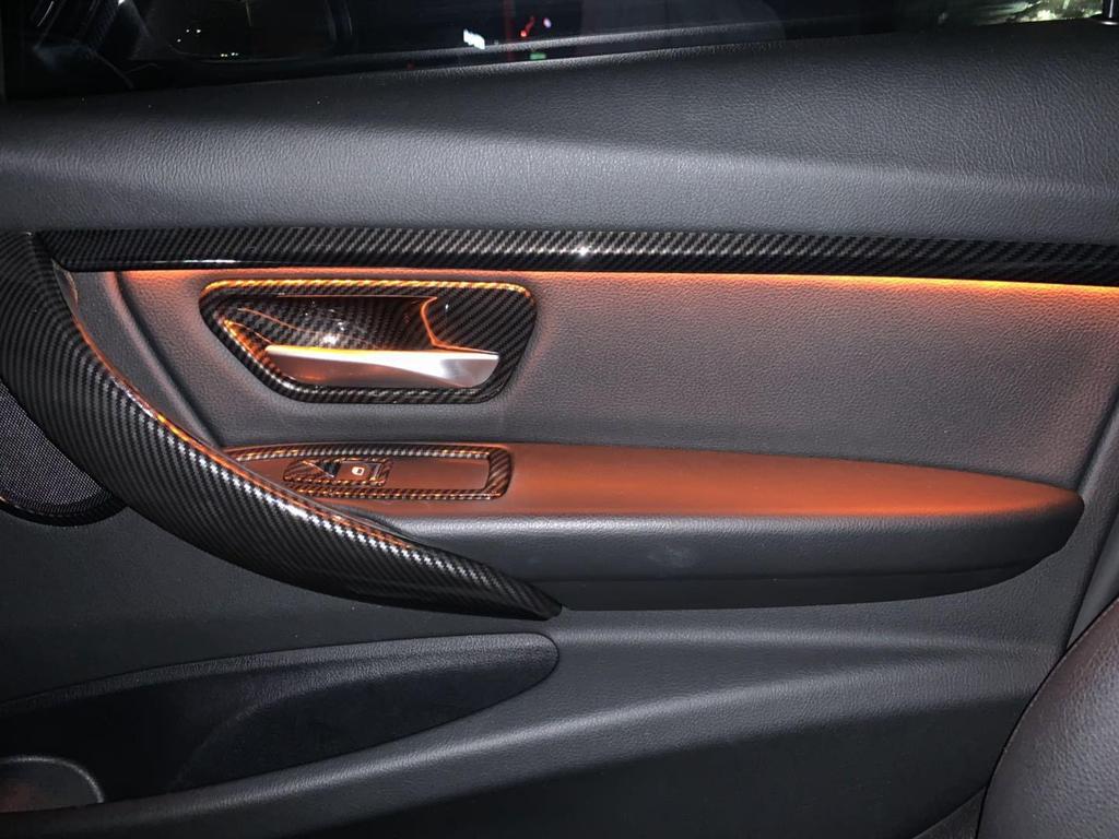 Carbon Fiber Interior Door Bowl Handle for BMW 3 & 4 Series, 320li GT.