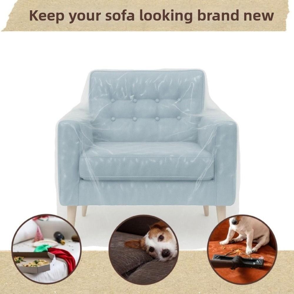 Plastic Recliner Chair Cover Waterproof Dustproof Sofa Slipcover Anti-Scratch Wear-resistant Armchair Slipcover Living Room