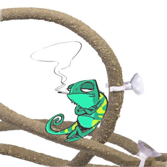 Simulation Jungle Reptile Vine Habitat Fake Plant Decor for Lizards Chameleons