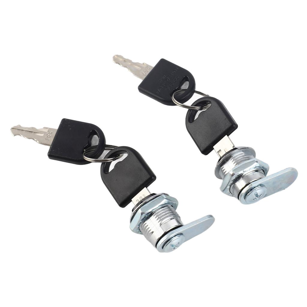 2pcs Cylinder Cam Locks Anti?Corrosion Secure Hardware with 4 Keys for Tool Box Drawer