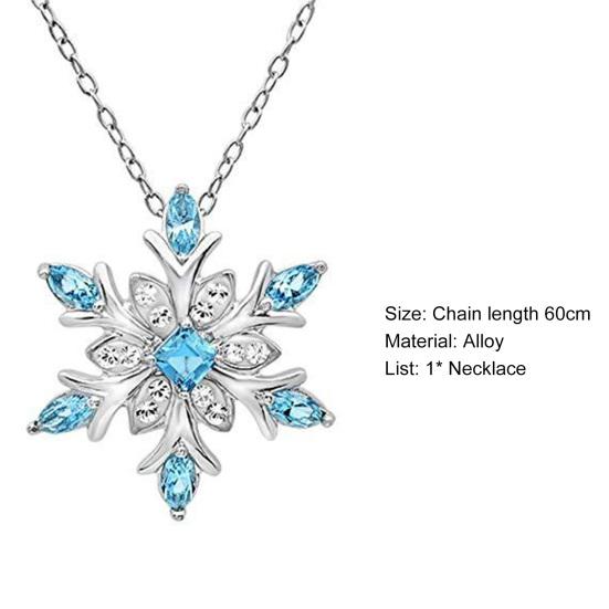 Женское ожерелье с подвеской в виде снежинки, ювелирные изделия, стильное женское ожерелье с подвеской для улицы
