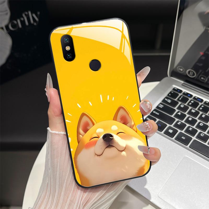 Чехол для телефона Xiaomi Mi A2 / Mi A2 Lite Модный фэнтезийный дизайн Закаленное стекло Бампер для MiA2 Lite Полная защита Задние крышки
