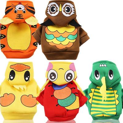 Теплый флисовый костюм с капюшоном для собак некрупных пород