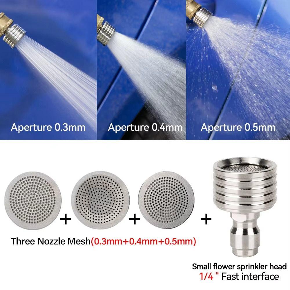 Stainless Steel Water nozzle Quick Plug Spray Shower Nozzle Pressure Washer Nozzle Flower Watering