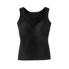 Women Sleeveless Thermal Tank Top with Built-in Bra Fleece Lined Warm Base Layer Tunic Camisole Undershirt for Cold Weather