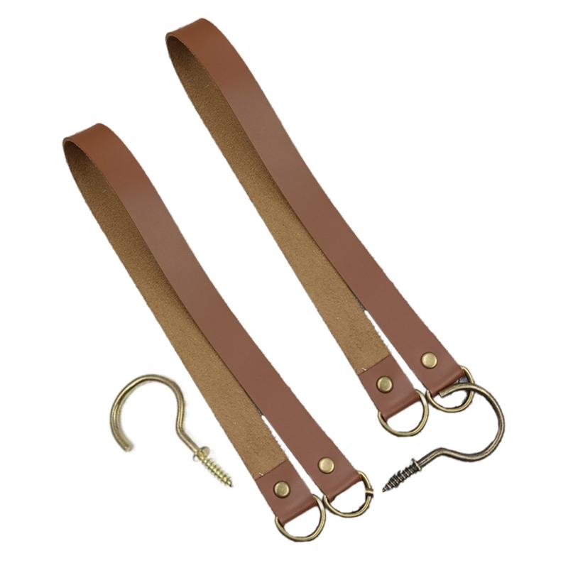 2 Pcs Leather Curtain Tiebacks Leather Curtain Buckle Creativity Curtain Holdbacks European Classic Retro Curtain Ties