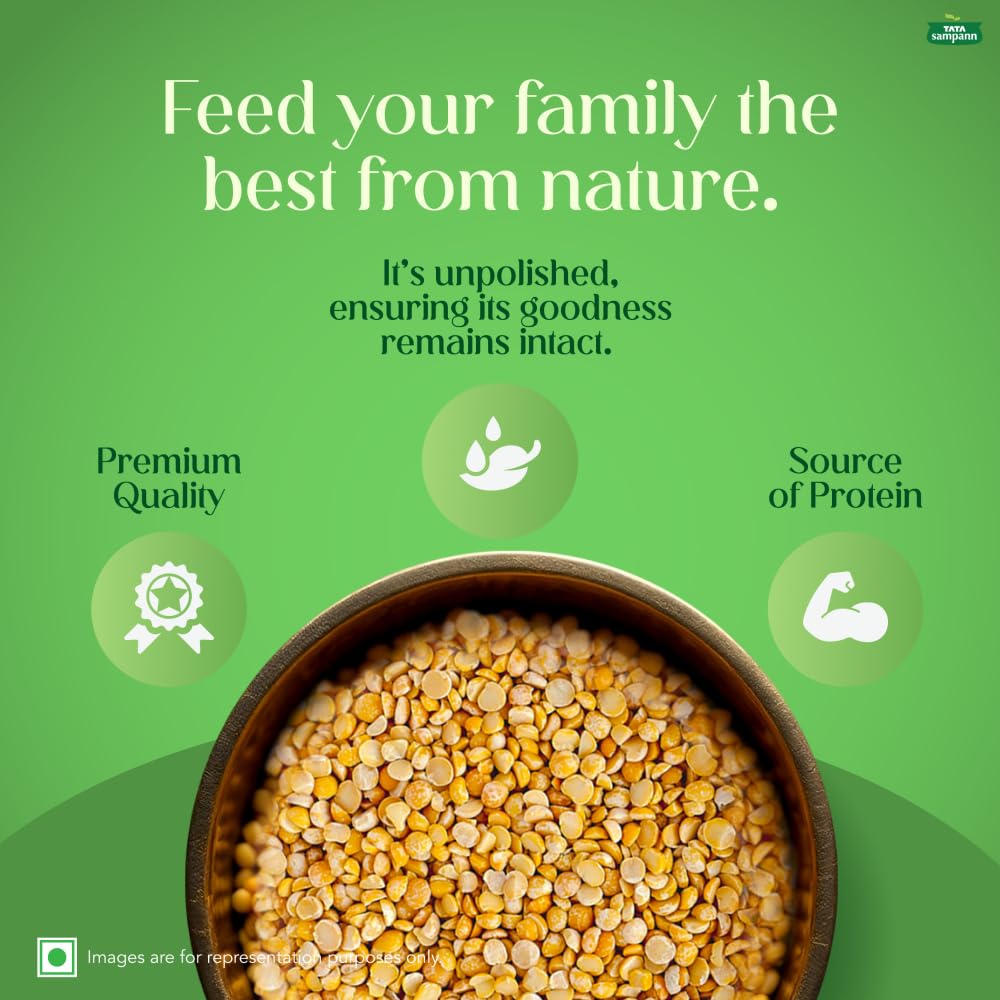 TATA Sampann Неполитый дал Тура 500 г Упаковка 1 Качество Премиум Цельная чечевица Архар для приготовления