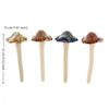 4PCS Ceramics Pottery Sculpture Realistic Mushroom Sculpture  Flower Pot Decoration
