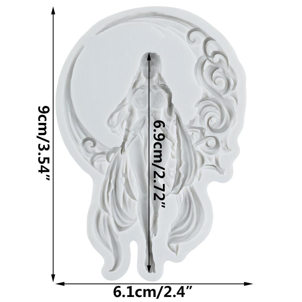 Богиня Силиконовая форма Богиня Формы для мастики Инструменты для украшения торта Тематический торт Десерт Украшенный Шоколадная форма для конфет