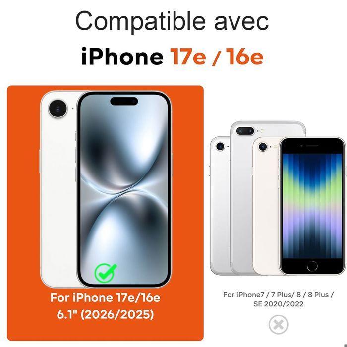 Coque pour iPhone 17e, Protection Silicone Liquide Ultra Slim Souple Mat Bleu Marine
