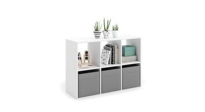 Белый книжный шкаф Loni 2x3