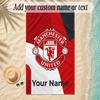 Beach TowelManchester United Custom Name Text Personalized Soft Towel for Beach Pool Indoor Home Decor Gift