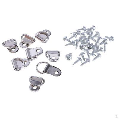 100 шт., сверхмощное изображение в виде D-образного кольца с винтами для подвешивания, деревянное x 0,39 дюйма