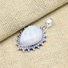 Rainbow Moonstone Handmade Solid 925 Sterling Silver Jewelry Anniversary Pendant For Her