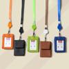 With Lanyard Neck Hanging Card Case Solid Color ID Buse Card Storage  Female/Male