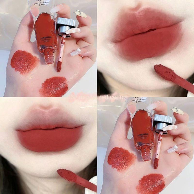 Ice Lip Slime Бархатная матовая глазурь для губ Увлажнение и увлажнение Блеск для губ Водостойкая помада с антипригарным покрытием Стойкая фиксация женская косметика