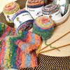 1PC Wool Thread Fashion Crocheted Scarf Warm Color Hand Woven Gradient Oil Painting Retro Style Yarn Ball