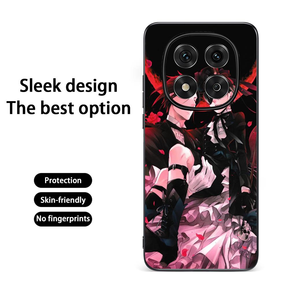 Чехол для телефона Black Butler Горячий японский аниме для Redmi Note 14 13 12 11 Pro Plus S 5G 14C A3 Мягкий черный чехол для телефона