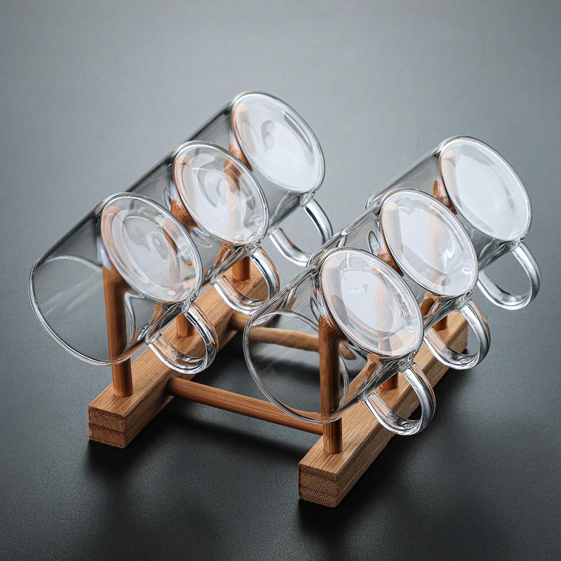 High Borosilicate Color Handle Glass Cup Milk Tea Cup Coffee Cup Household Small Capacity Kung Fu Tea Set Mini Tea Cup