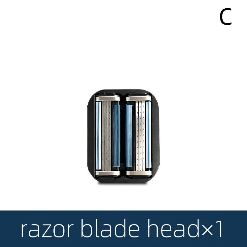 Men'S Convenient Multi-Blade Shaver Effortless Bald Head & Body Hair Grooming For Unisex Washable Shave Clean In One Strok