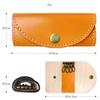 Key Genuine Tochigi Smart Leather Key Compact Key Yellow [leo&aoi] Case, 4-Hook, Leather, Leather, Key, Tri-fold, Cowhide, Men's & Women's, Holder,