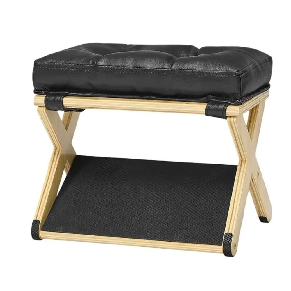 Natural Solid Wood Solid Wood Footrest Smooth Surface Office Foot Stool Home Office