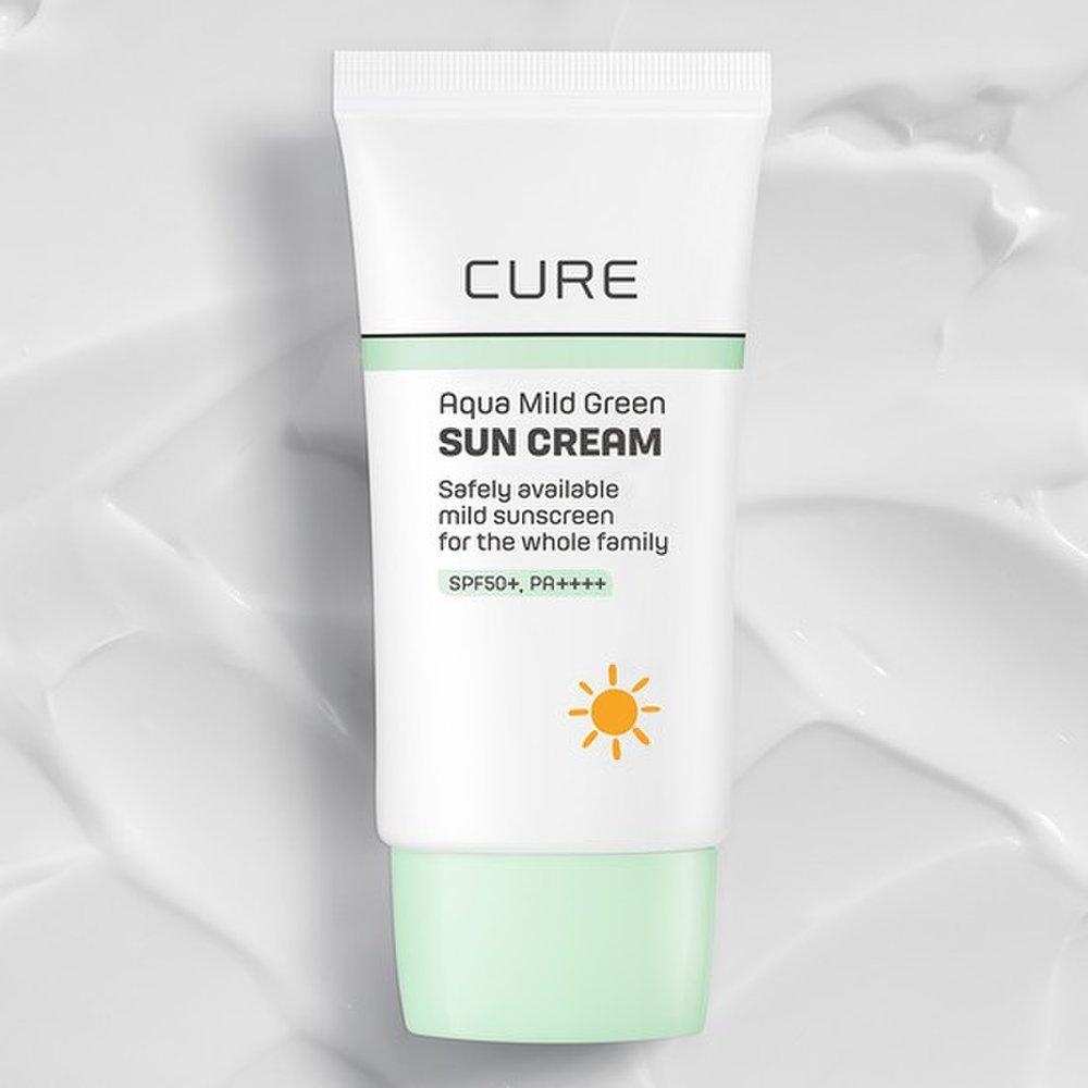 CURE Мягкий зеленый солнцезащитный крем увлажняющий чай 40 мл