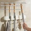 Wall Mounted Mop Clip Automatic Adjustable Mop Storage Rack New Mop Holder