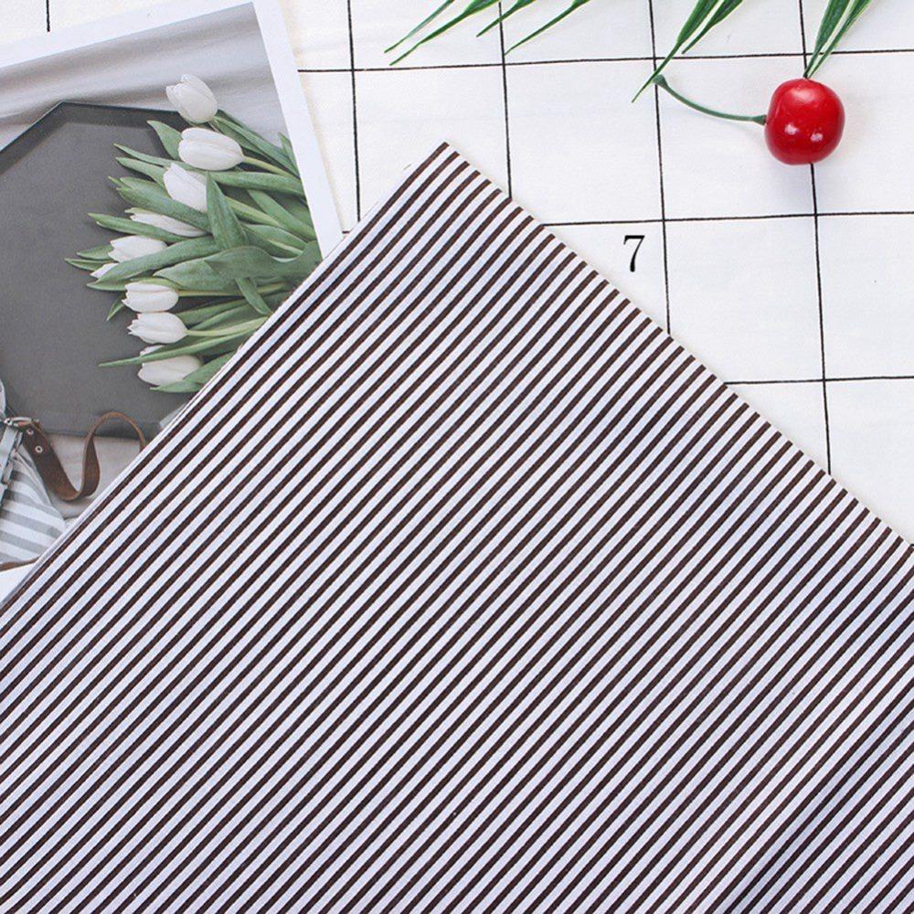 7Pcs Cotton Pre-cut Fabric Coffee Dot Floral Design Polka Dot Cloth Hand Sewing Creation