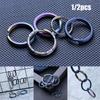 1/2pcs High Quality Circle Clip Titanium Alloy Keyring Buckle Portable Holder EDC Keychain Key Ring