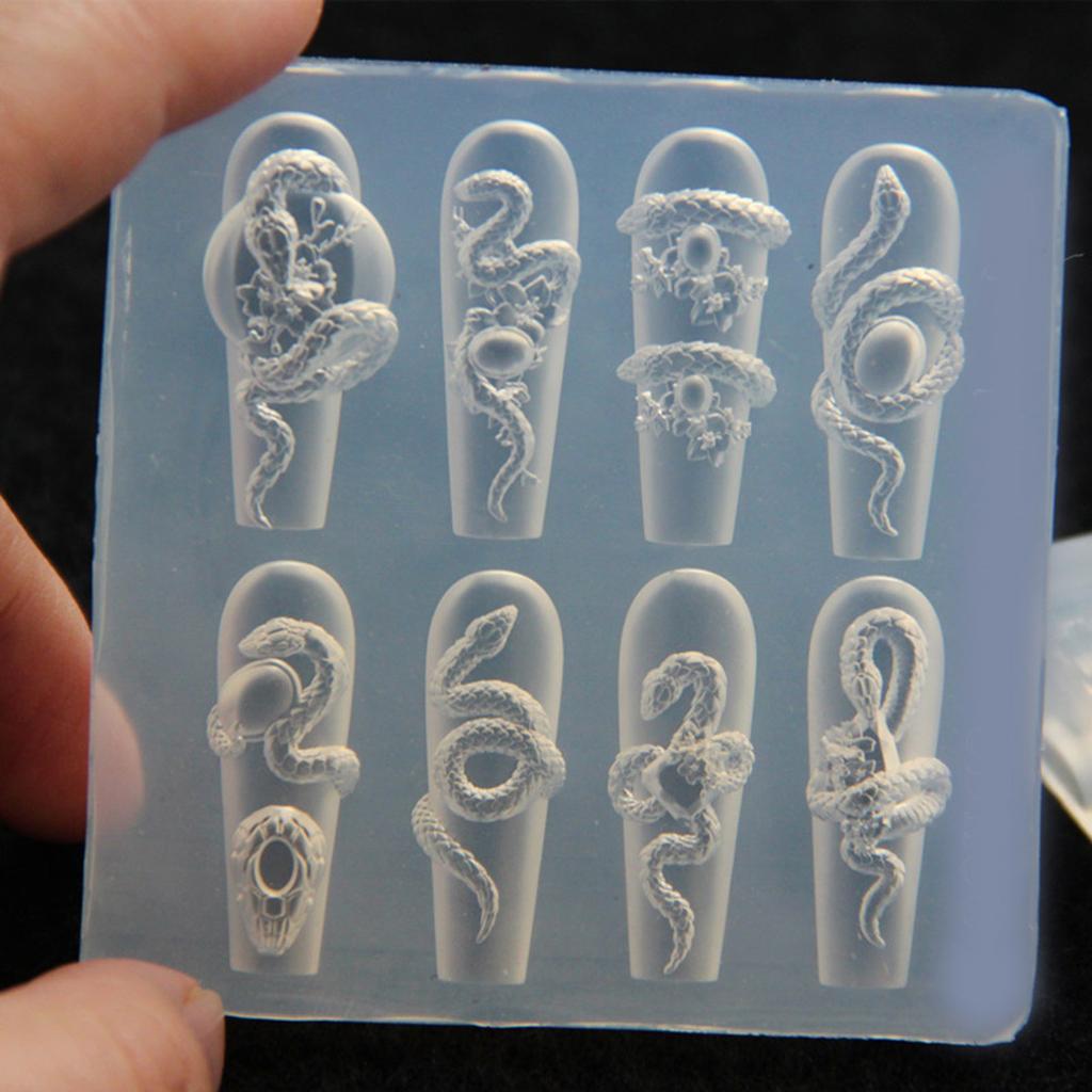 Creative Nail Art Silicone Mould for Easy Pattern and Designs Creation Soft Materials Fit Various Nail Shapes and Length