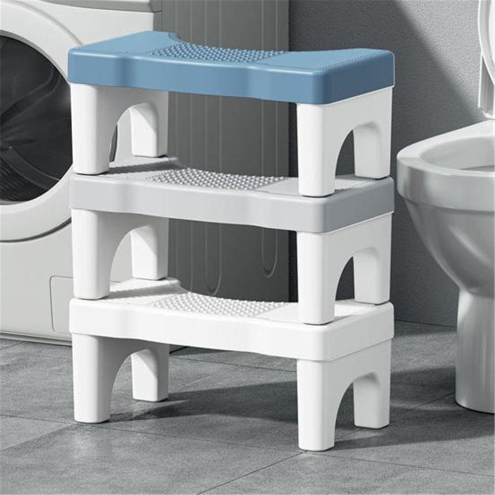 Табурет для унитаза Табурет для сидения на корточках Портативный пластиковый горшок для взрослых Пожилые люди Детская ванная комната Нескользящая Детская мытье рук Ноги