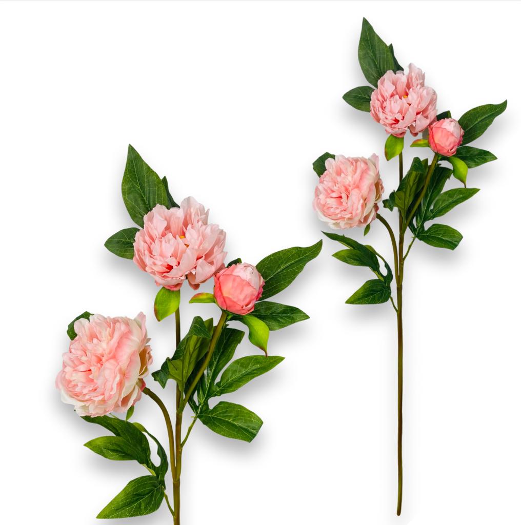 Rubber branch - Light pink peony 80 cm