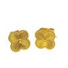 Shajin Jewelry Золотые серьги-пусеты в виде четырехлистного клевера - Женские аксессуары класса люкс