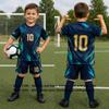 Детский футбольный комплект формы Футбольная форма Футболка с коротким рукавом + Шорты 2 шт. Быстросохнущая спортивная одежда Тренировочный матч Комплект для детей