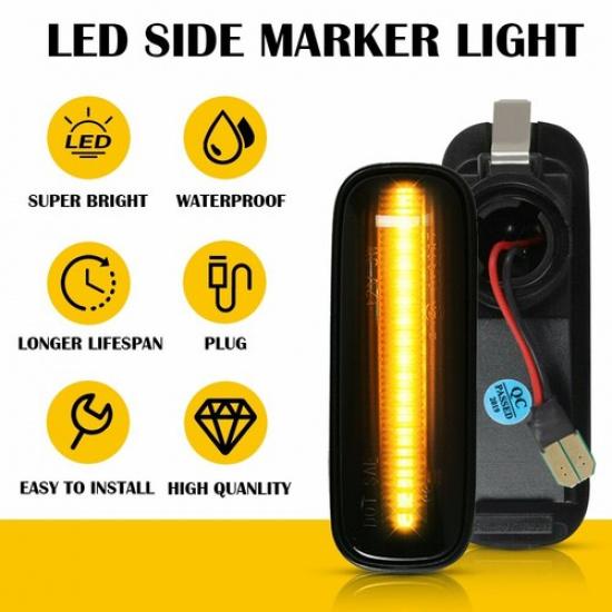 Для Honda Sequential 1996-2000 LED Civic Боковые Динамические Маркеры Поворотники