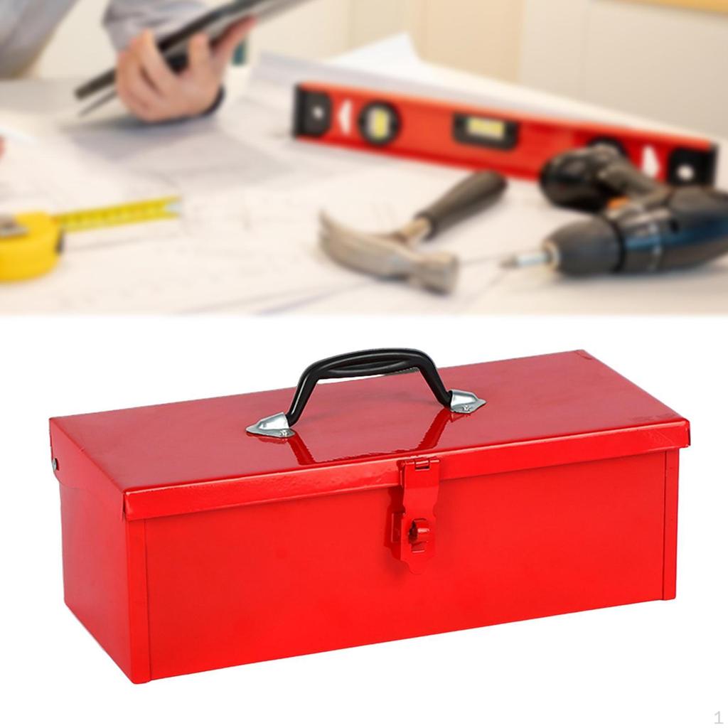 Iron Tool Box Multifunction Easy Access Organizer with Handle, Portable Empty for