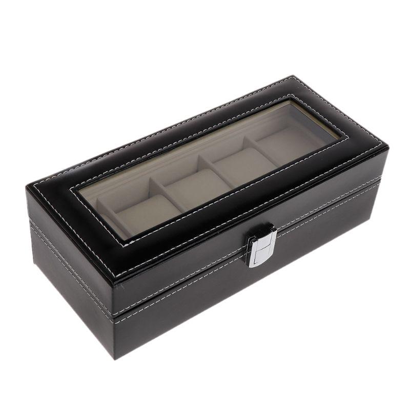 Watch Box Storage Case Gift Package Jewelry Display Boxes 5 Grids Luxury Faux Leather Soft Protection Organizer Watches High End