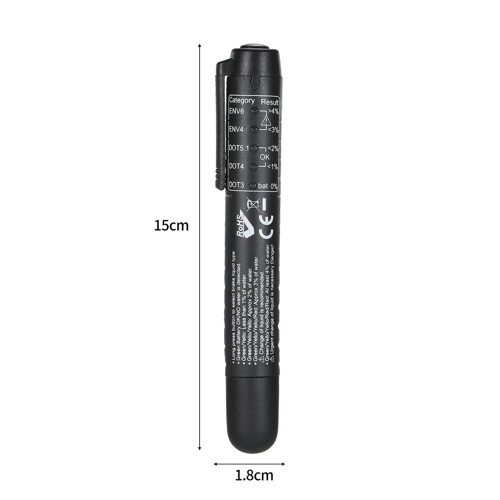Тестер тормозной жидкости Pen Test DOT3 DOT4 DOT5.1 ENV6 ENV4 Тормозные жидкости с 5 светодиодными индикаторами