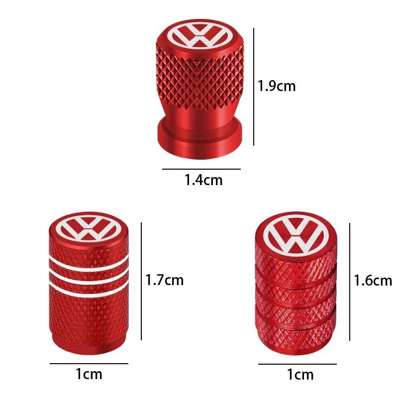 Для VOLKSWAGEN VW 4 шт. Колпачки на ниппель колеса автомобиля Алюминиевые колпачки на стержень колеса для Volkswagen GOLF MK6 Polo Tiguan VW GTI CADDY