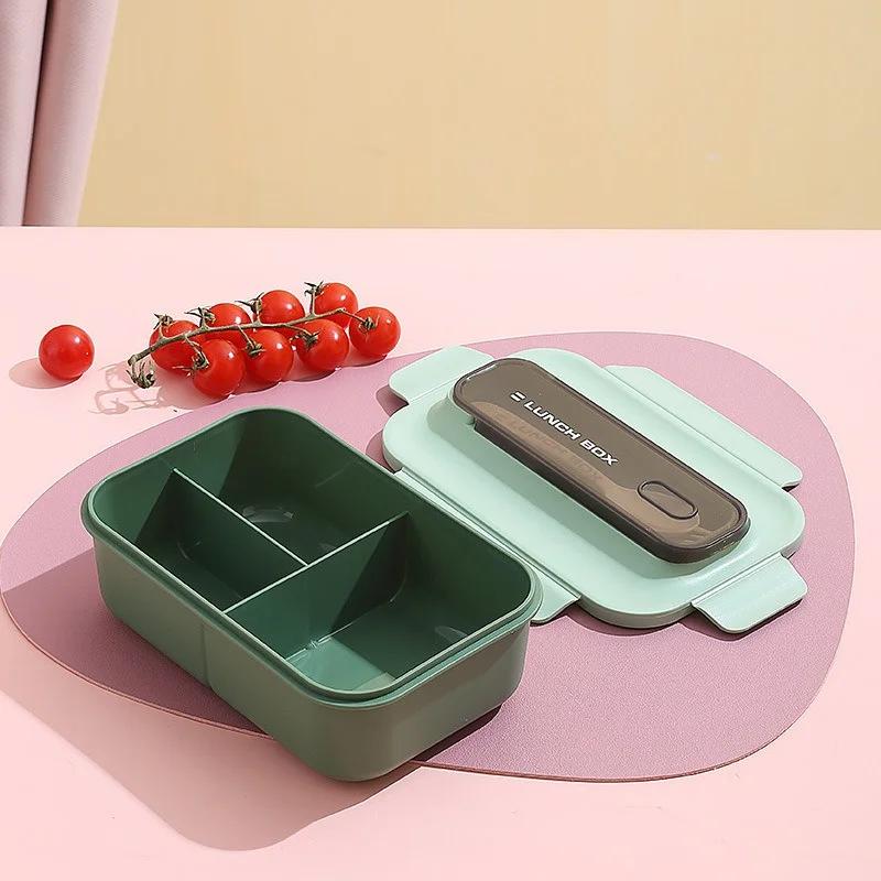 1200/1500Ml Lunch Box Portable Double-Layer Student Bento Box With Fork Spoon Outing Picnic Box Leakproof Food Storage Container
