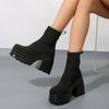 Ladies Shoes 2024 High Quality Slip-on Women's Boots Fashion Round Toe Modern Boots Women Hot Sale Plus Size Solid Ankle Boots