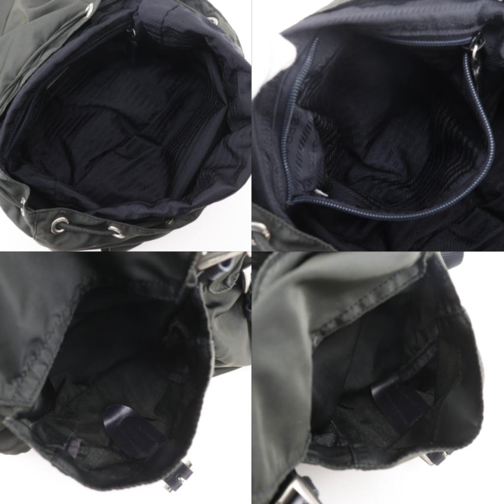 PRADA Backpack Daypack khaki Nylon Women Used