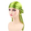 2 шт. шелковистый Durag для мужчин и женщин длинный хвост Durag Wave головные повязки на шею атласный Doo Durag с широкими ремнями