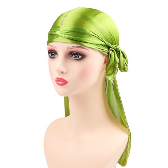 2 шт. шелковистый Durag для мужчин и женщин длинный хвост Durag Wave головные повязки на шею атласный Doo Durag с широкими ремнями