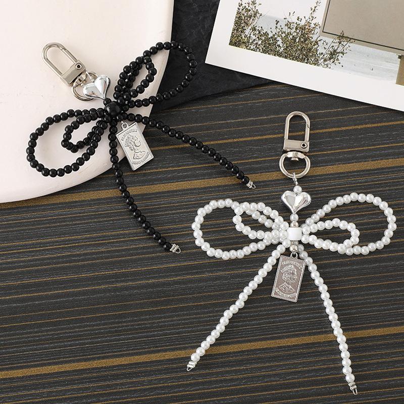 Женщины Девочки Брелки Кольца Держатели Креативные Сумки Подвески Жемчуг Y2K Сердце Форма Мода